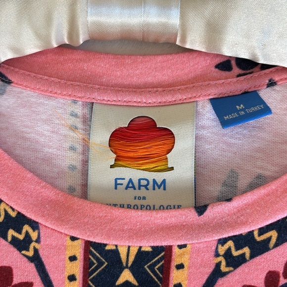 NWOT FARM RIO Printed Mini Dress- Bell Sleeves w/Crew Neck - Size M - SASSY! - Picture 13 of 13